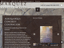 Tablet Screenshot of abqconcreteworks.com